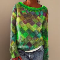 Grace | Women's Winter Relaxed Argyle Jumper