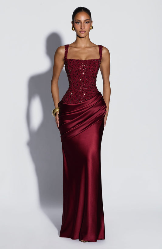 Grace | Women's Sparkle Corset Maxi Dress