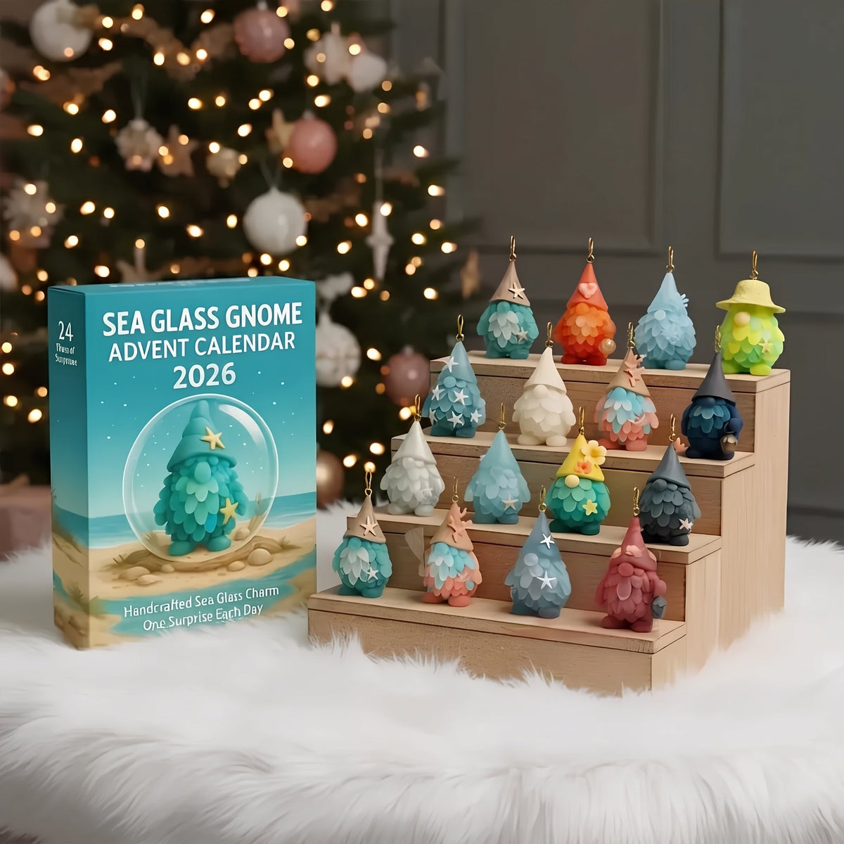 Handcrafted Sea Glass Gnome Advent Calendar 2026