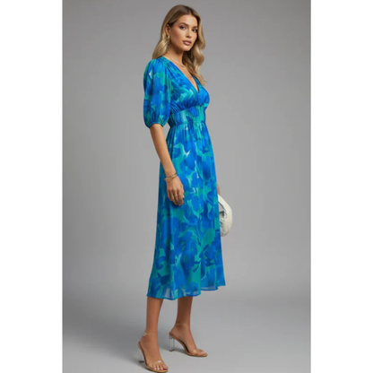 Maple | Women's Printed Evening Midi Dress