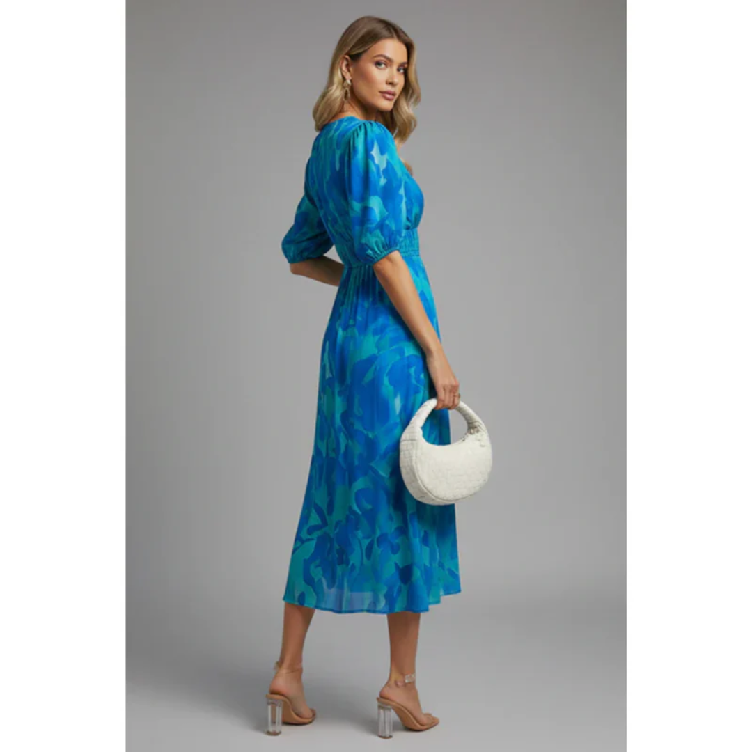 Maple | Women's Printed Evening Midi Dress
