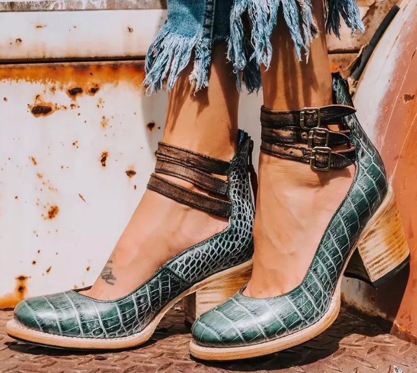 Hazel | Women's Triple-Ankle-Straps Heel Sandals