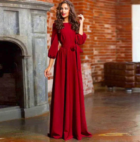 Bella | Women’s Summer Tie Waist Wedding Guest Maxi Dress