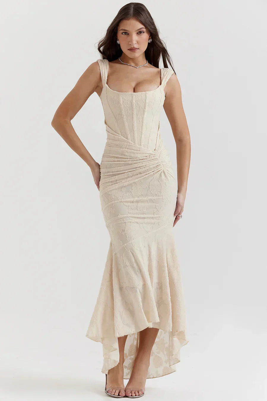 Anna | Women's Embroidered Asymmetrical Wedding Guest Dress