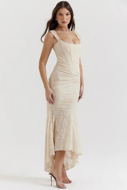 Anna | Women's Embroidered Asymmetrical Wedding Guest Dress