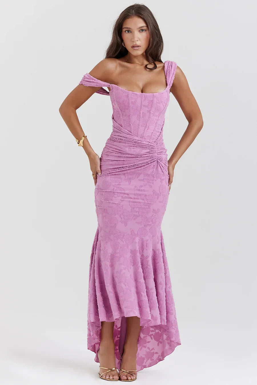 Anna | Women's Embroidered Asymmetrical Wedding Guest Dress