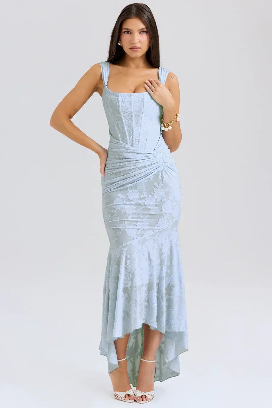 Anna | Women's Embroidered Asymmetrical Wedding Guest Dress