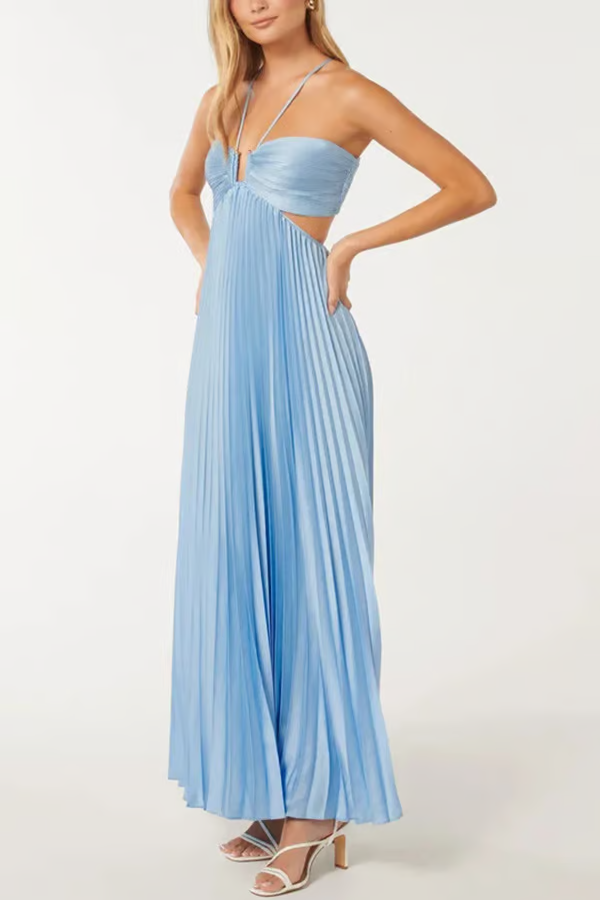 Sanciac | Women’s Pleated Summer Maxi Dress