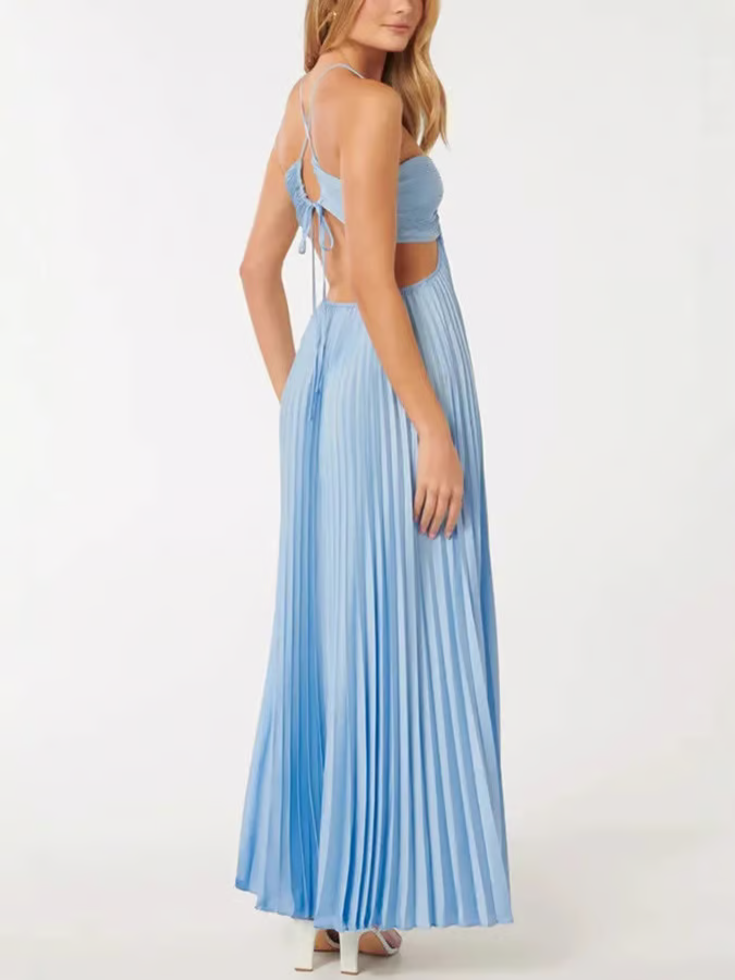 Sanciac | Women’s Pleated Summer Maxi Dress