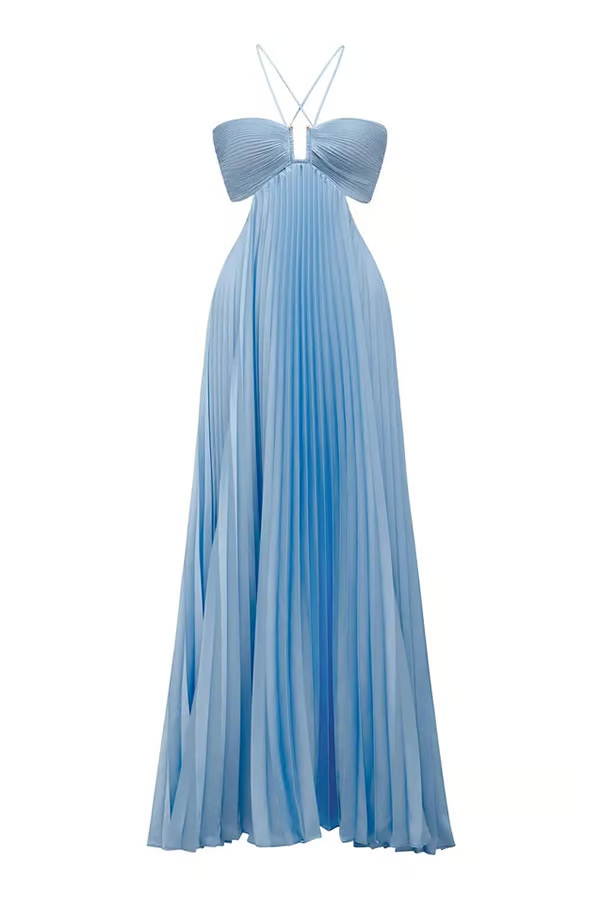 Sanciac | Women’s Pleated Summer Maxi Dress