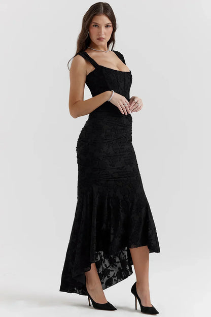 Anna | Women's Embroidered Asymmetrical Wedding Guest Dress