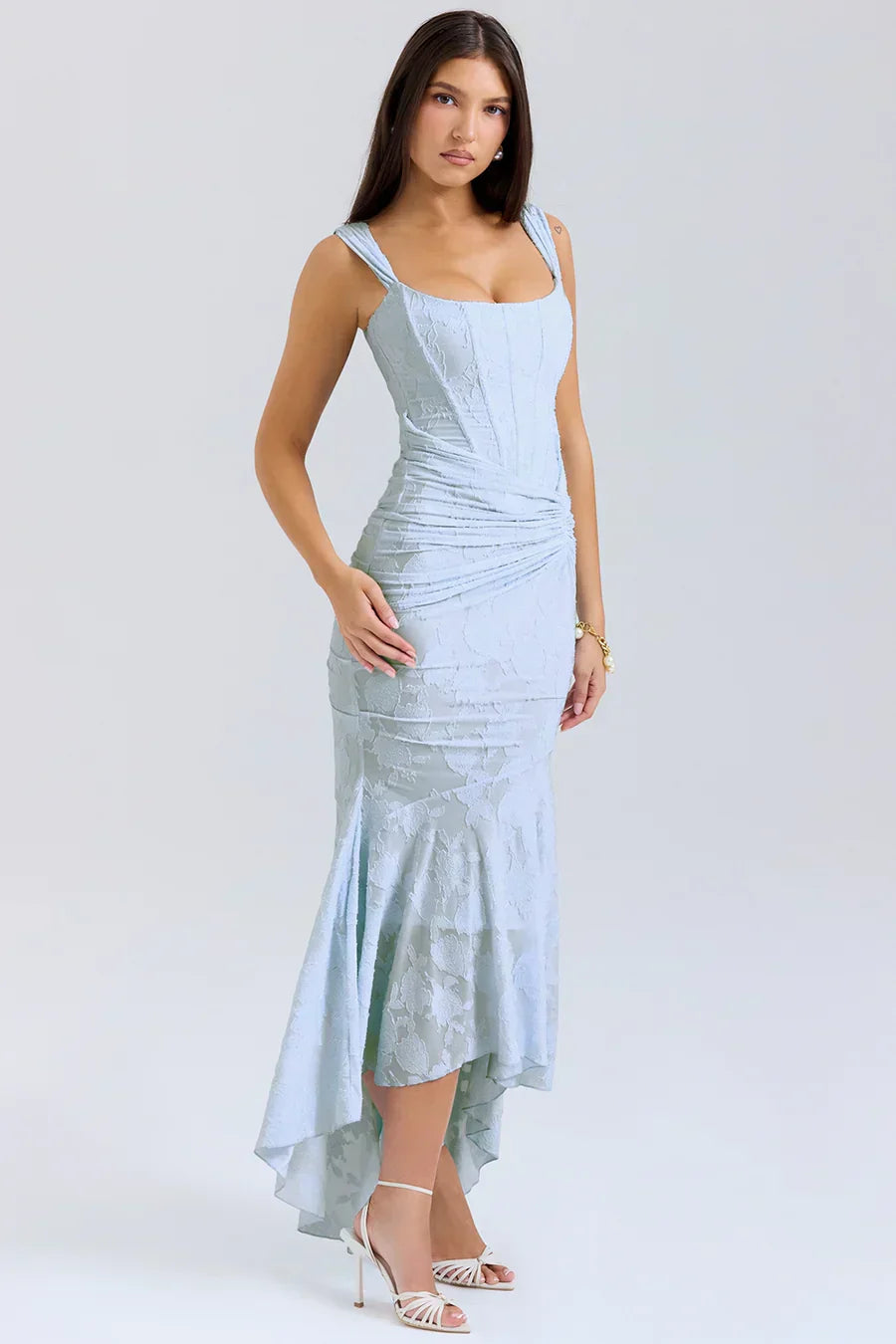 Anna | Women's Embroidered Asymmetrical Wedding Guest Dress