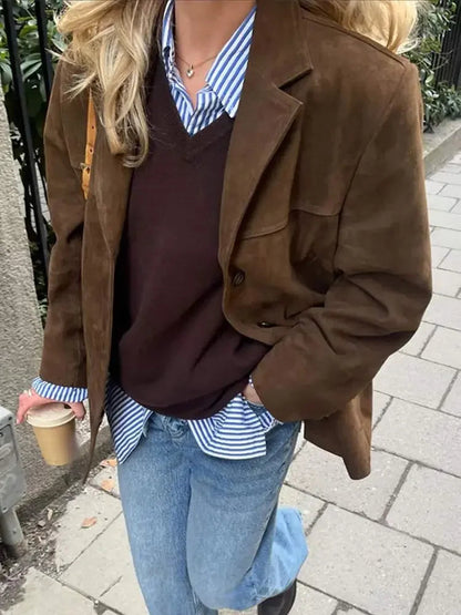 Olivia | Women's Elegant Suede Fall Jacket