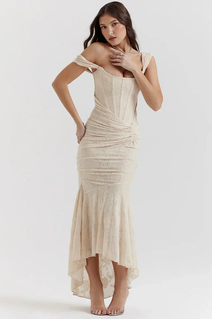 Anna | Women's Embroidered Asymmetrical Wedding Guest Dress