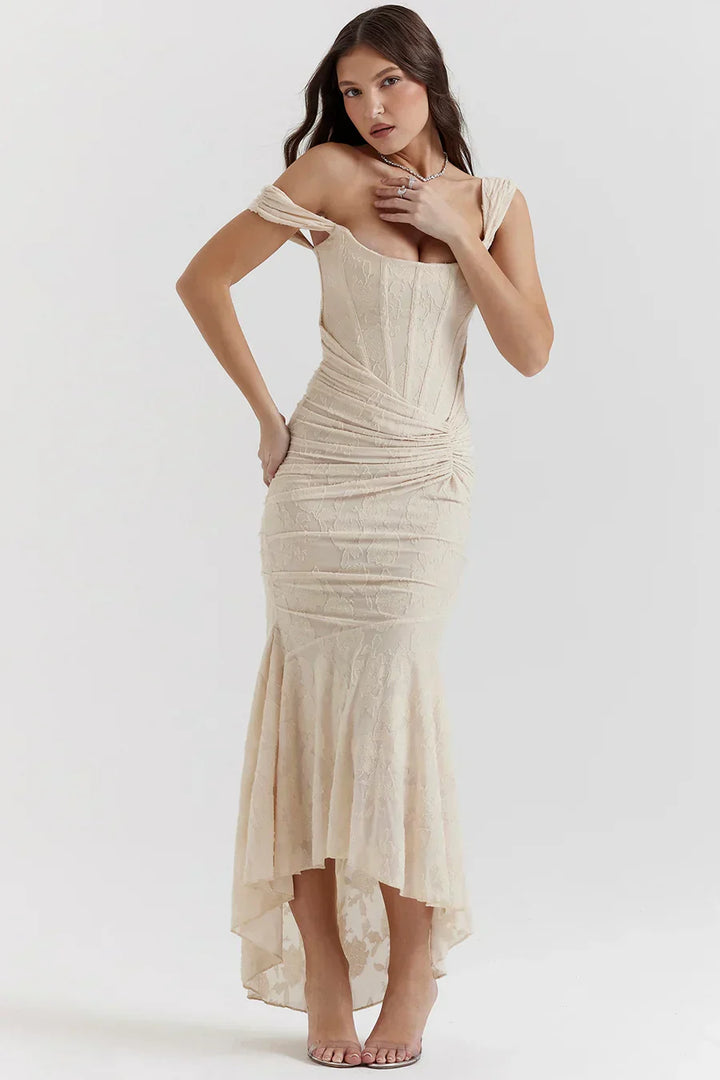 Anna | Women's Embroidered Asymmetrical Wedding Guest Dress