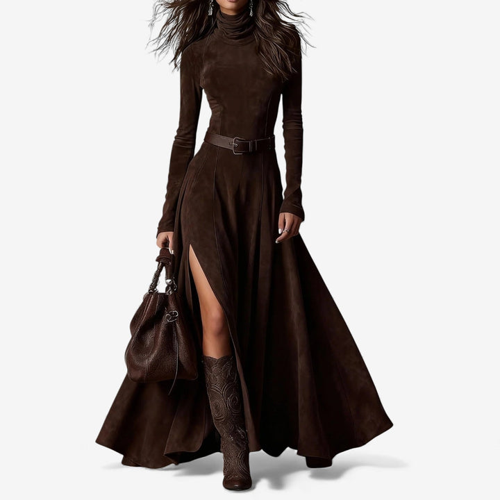 Becca | Women’s Belted Long Sleeve Maxi Dress
