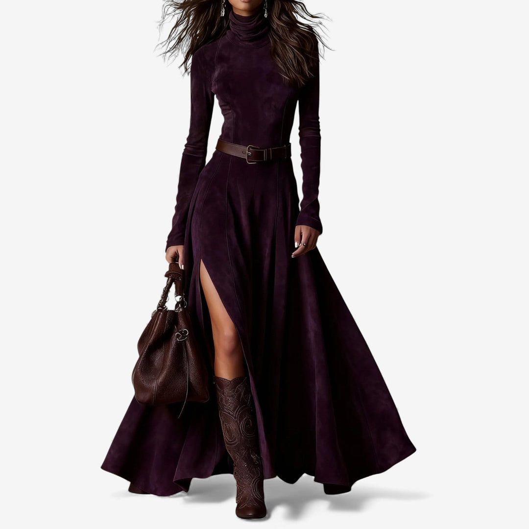 Becca | Women’s Belted Long Sleeve Maxi Dress