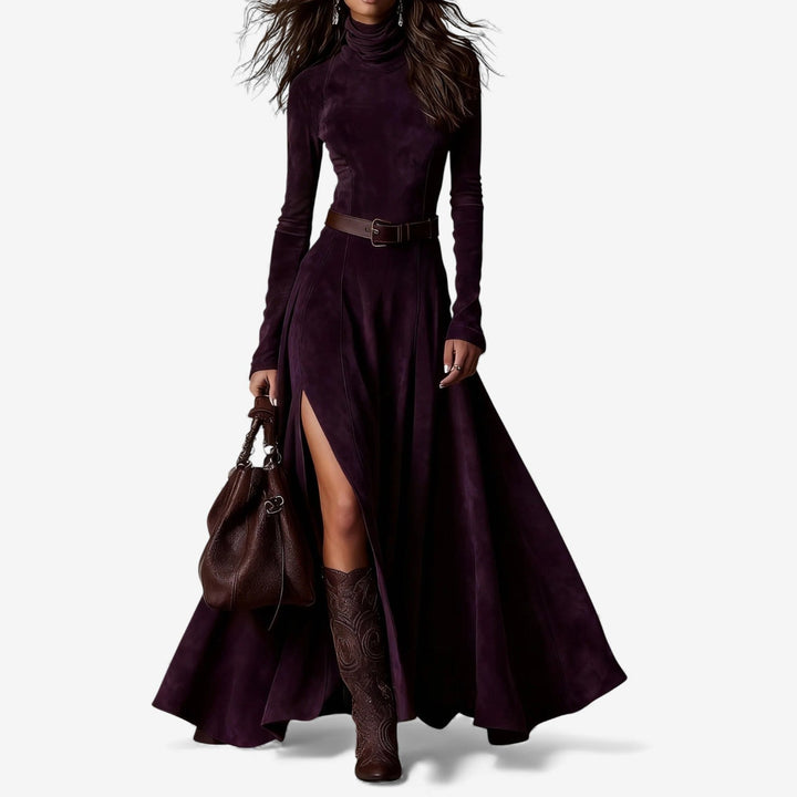 Becca | Women’s Belted Long Sleeve Maxi Dress