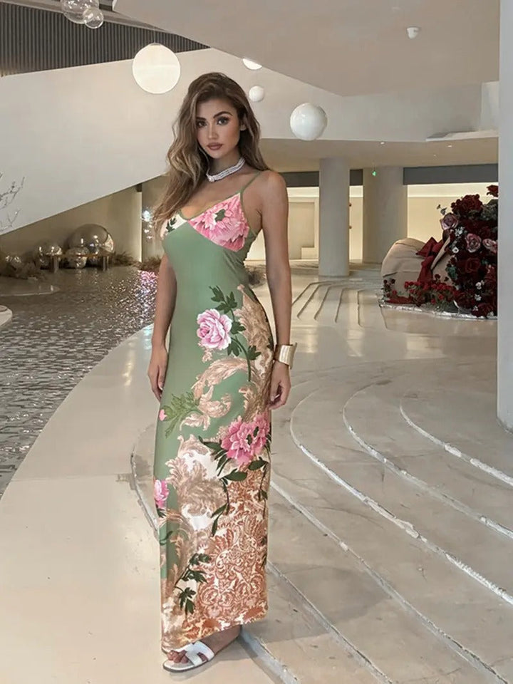 Frida | Women’s Bodycon Floral Maxi Dress