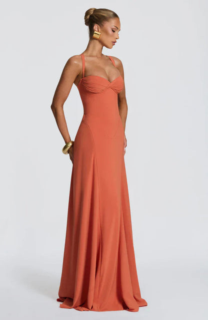Laurel | Women's Sweetheart Wedding Guest Maxi Dress