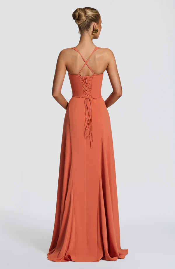 Laurel | Women's Sweetheart Wedding Guest Maxi Dress