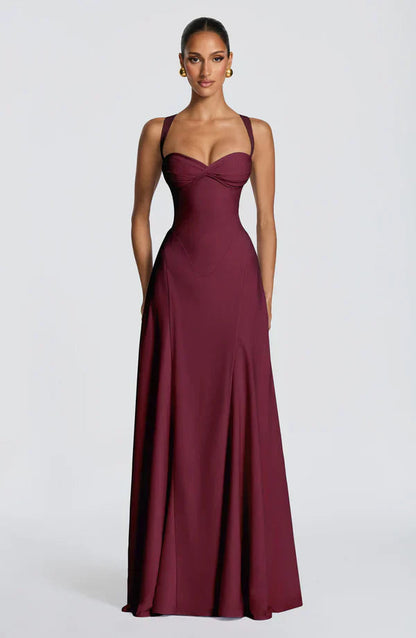 Laurel | Women's Sweetheart Wedding Guest Maxi Dress