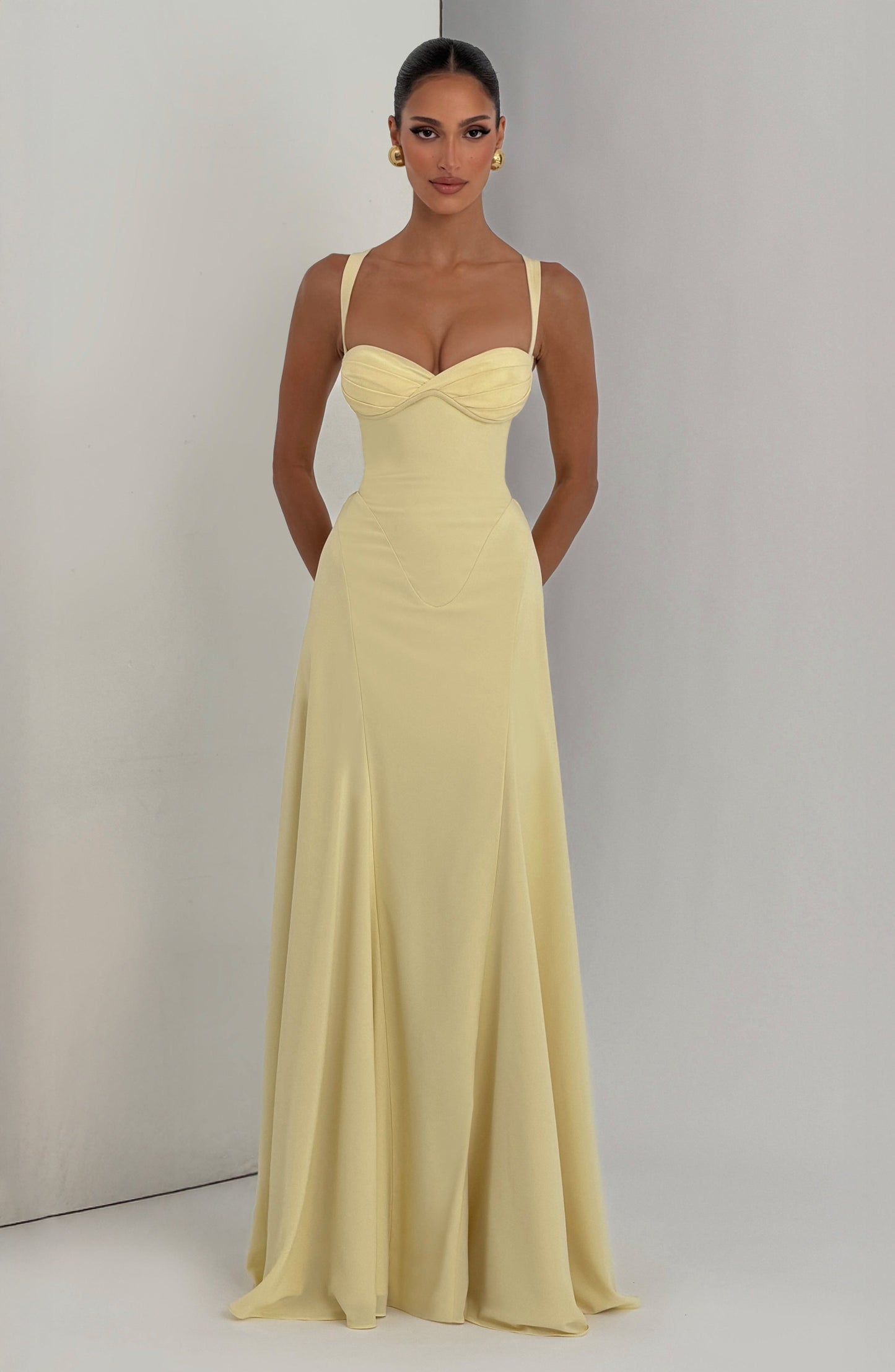 Laurel | Women's Sweetheart Wedding Guest Maxi Dress