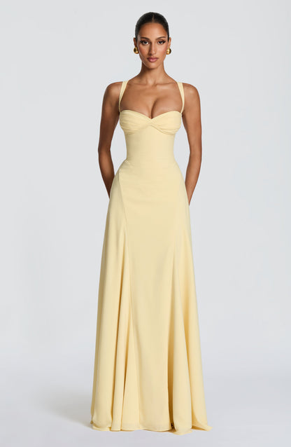 Laurel | Women's Sweetheart Wedding Guest Maxi Dress