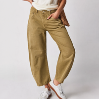 Arabella | Women's Casual High-Waisted Denim Trousers