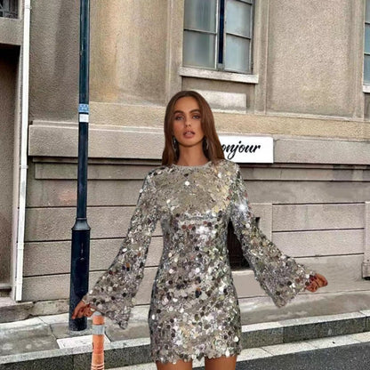 Isabella | Women's Sequin Christmas Party Mini Dress