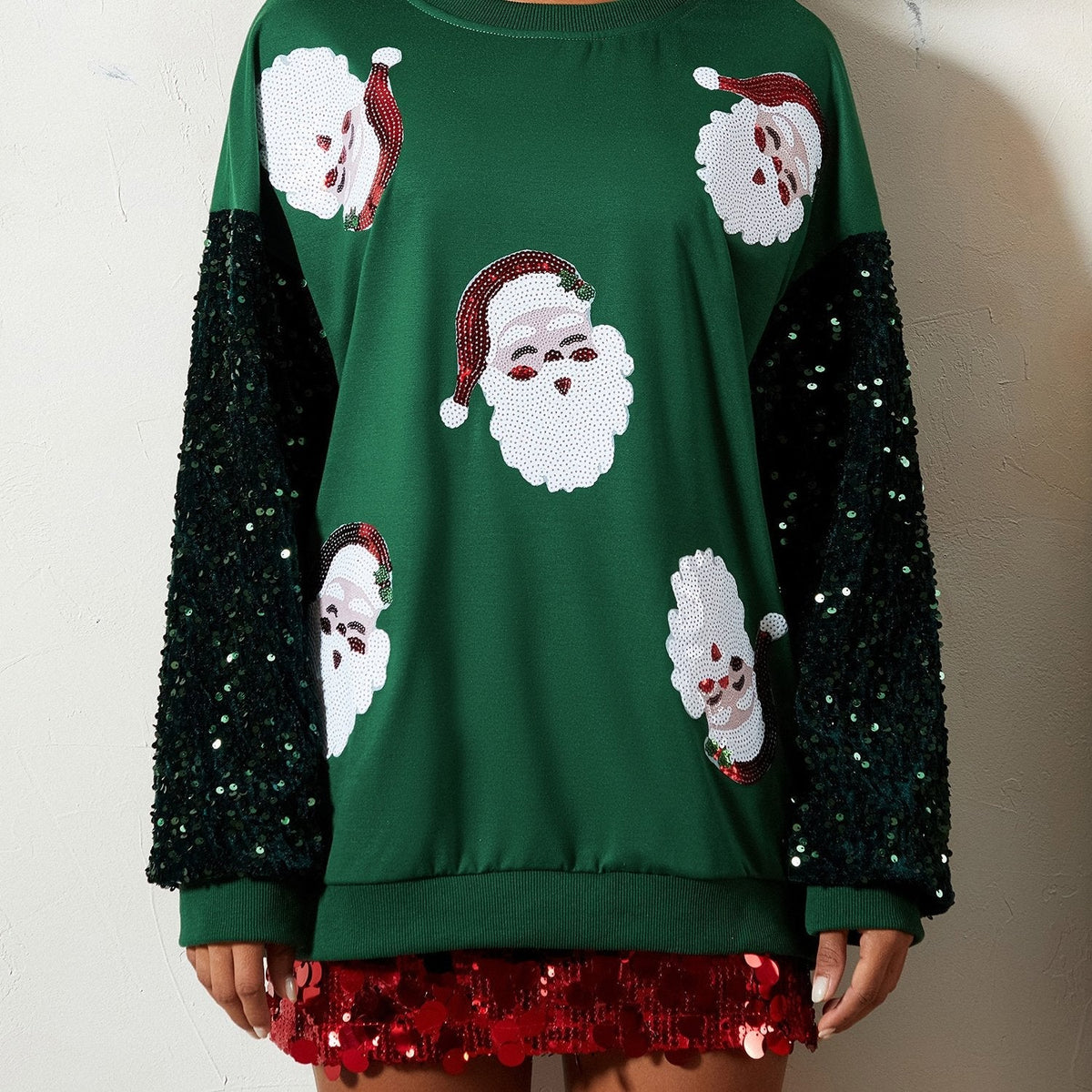 Isla | Women's Oversized Sequin Festive Jumper