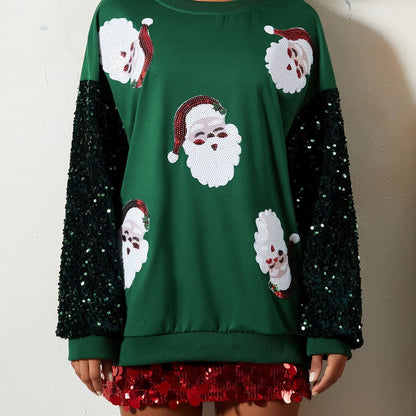 Isla | Women's Oversized Sequin Festive Jumper