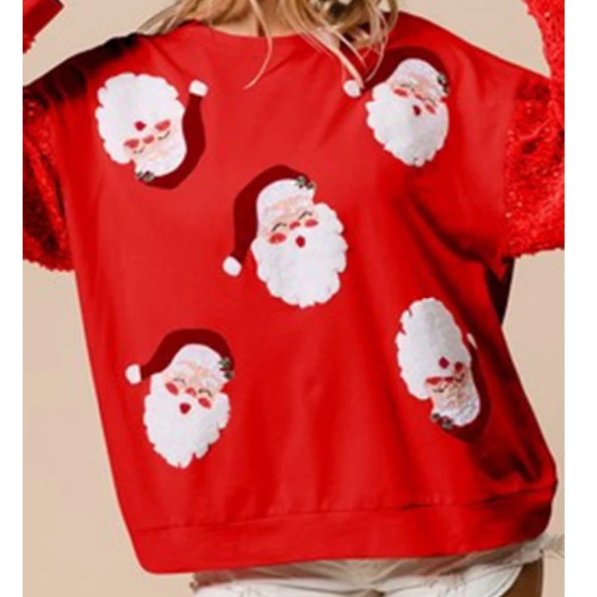 Isla | Women's Oversized Sequin Festive Jumper