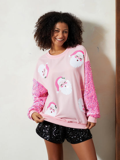 Isla | Women's Oversized Sequin Festive Jumper