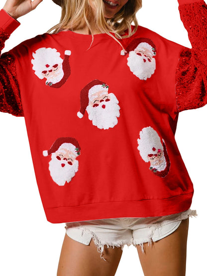 Isla | Women's Oversized Sequin Festive Jumper