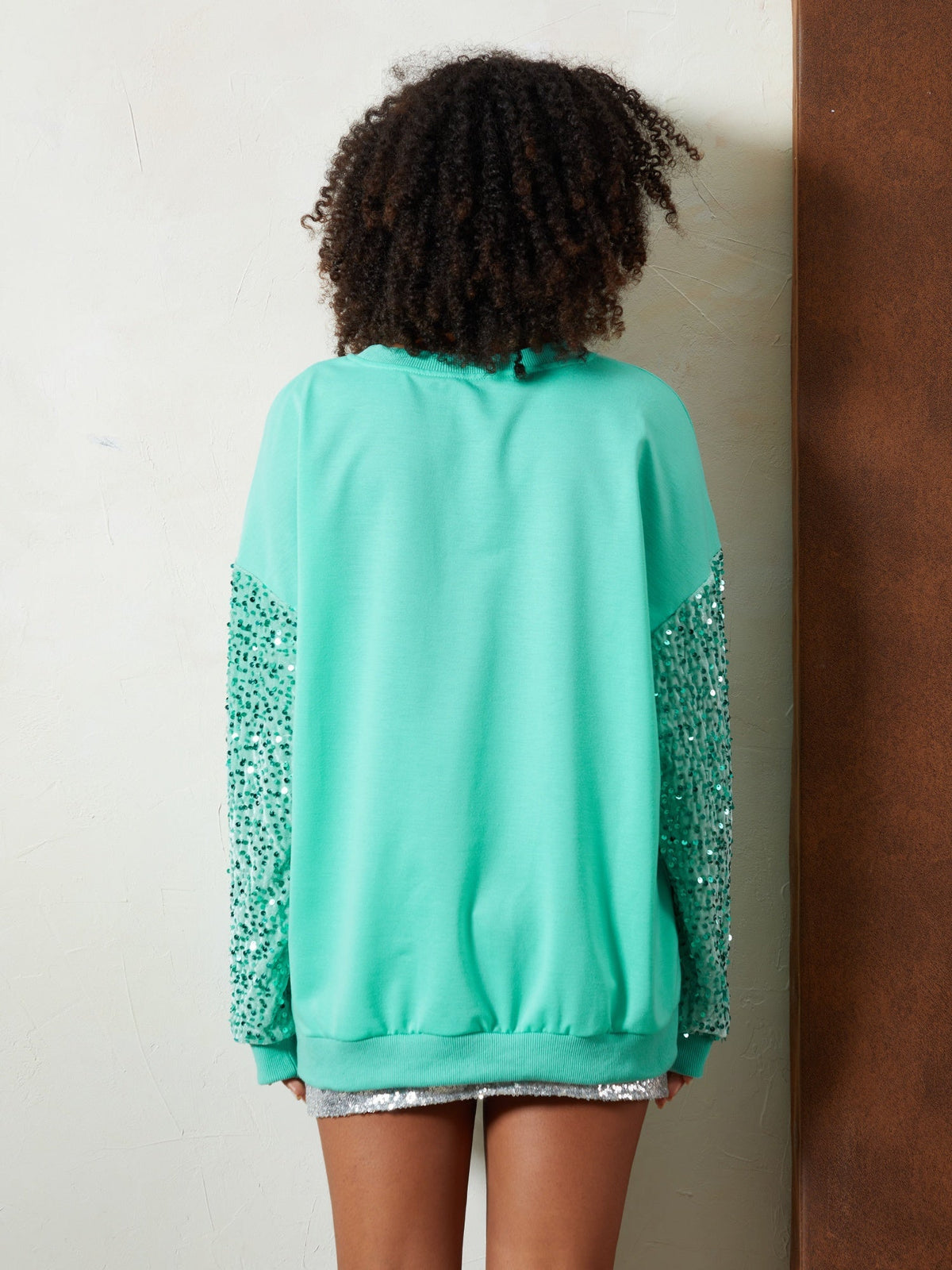 Isla | Women's Oversized Sequin Festive Jumper