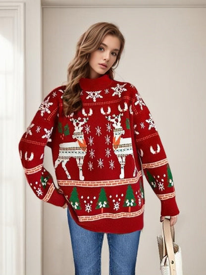 Jane | Women's Festive Christmas Jumper with Reindeer