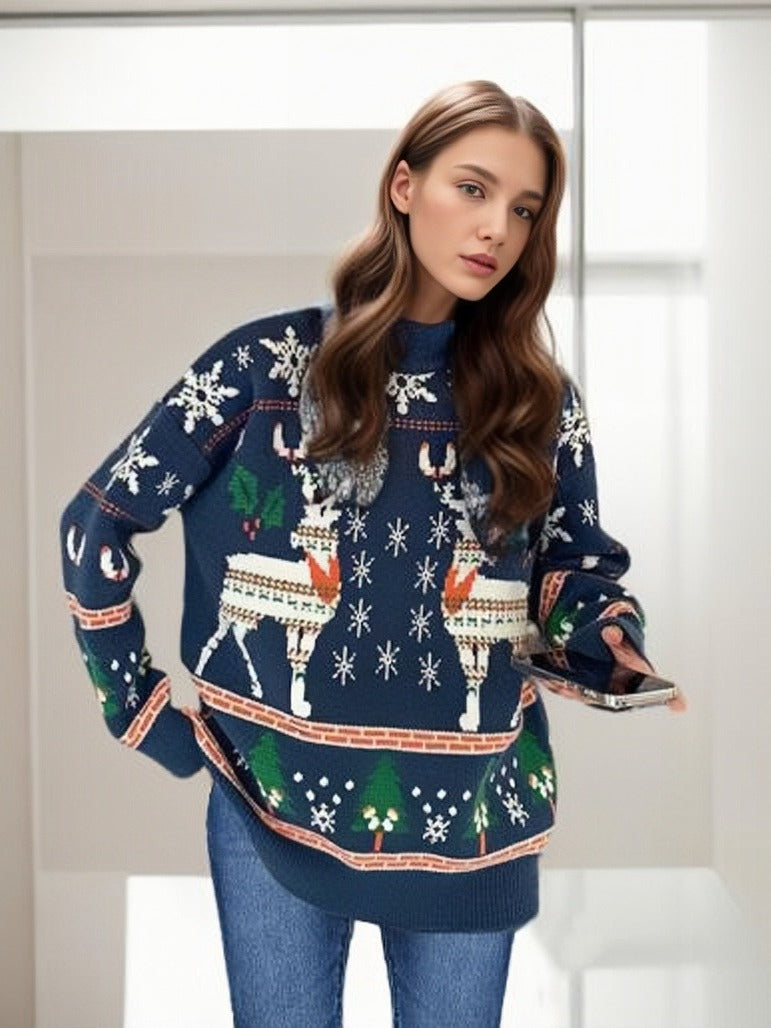 Jane | Women's Festive Christmas Jumper with Reindeer