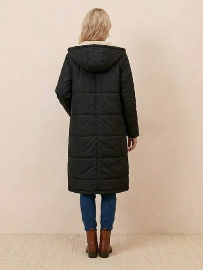 Jasmine | Women's Quilted Sherpa-Lined Hooded Teddy Coat