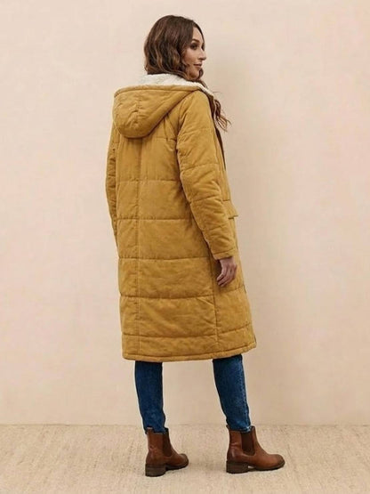 Jasmine | Women's Quilted Sherpa-Lined Hooded Teddy Coat
