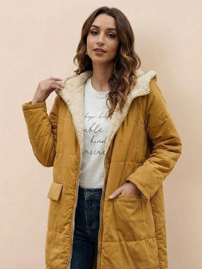 Jasmine | Women's Quilted Sherpa-Lined Hooded Teddy Coat