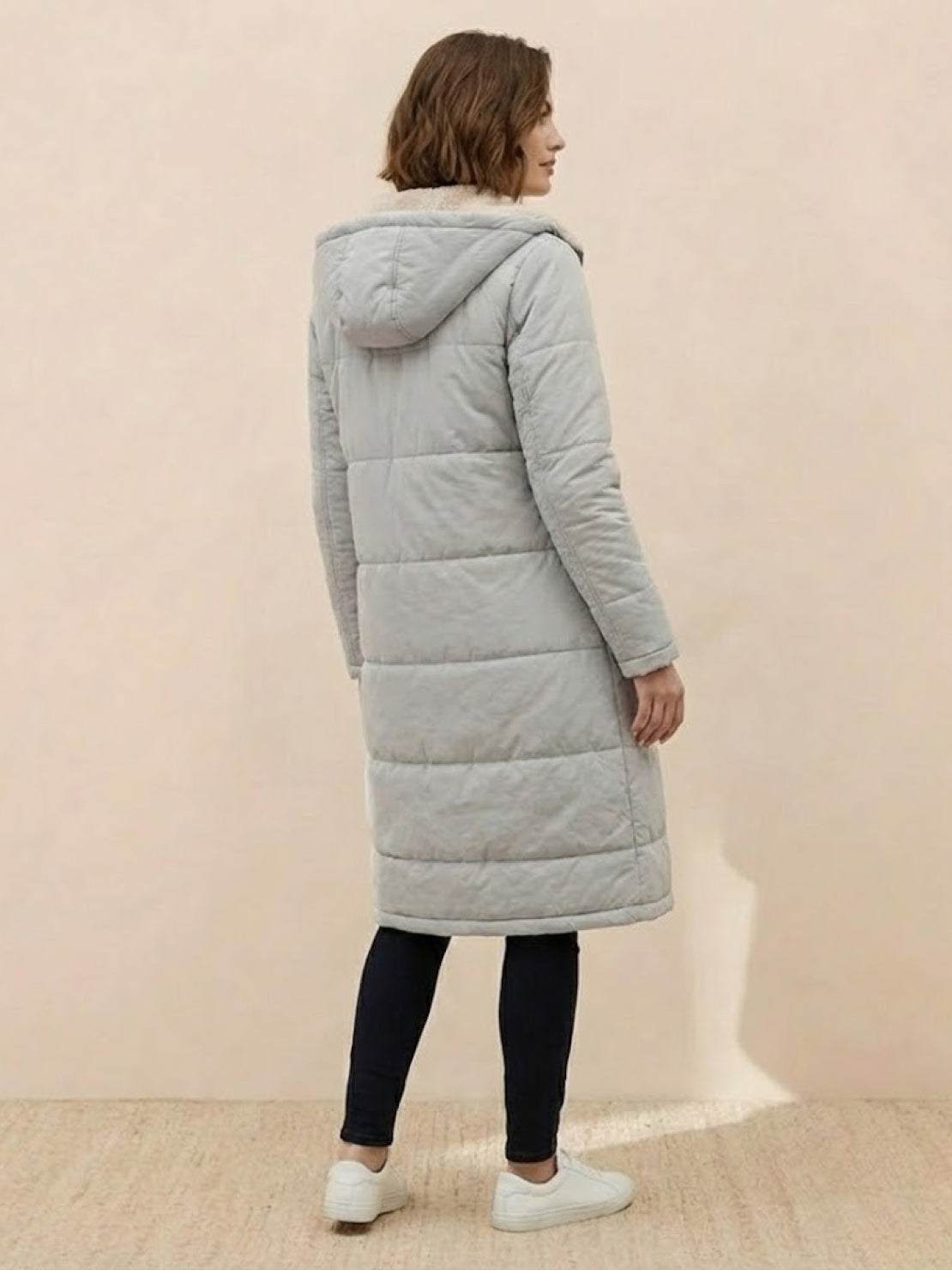 Jasmine | Women's Quilted Sherpa-Lined Hooded Teddy Coat