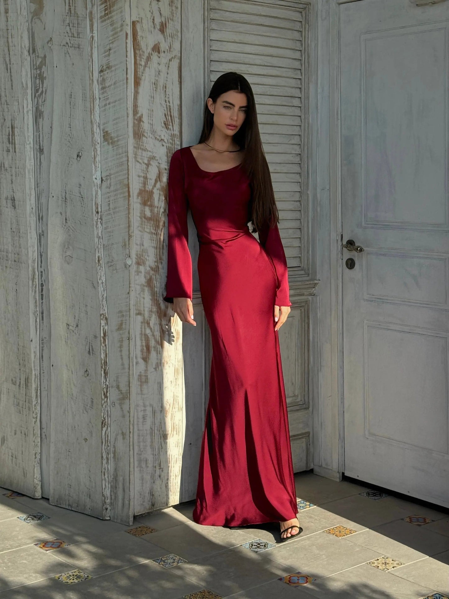 Ashley | Women's Elegant Long Sleeve Maxi Dress