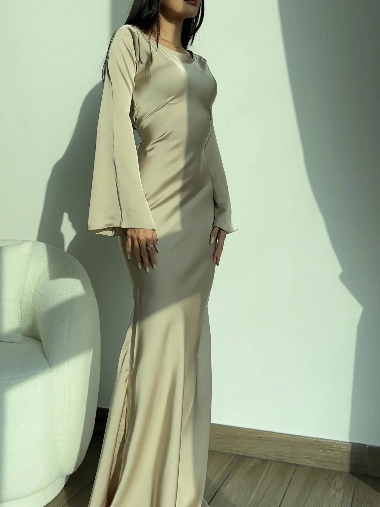 Ashley | Women's Elegant Long Sleeve Maxi Dress