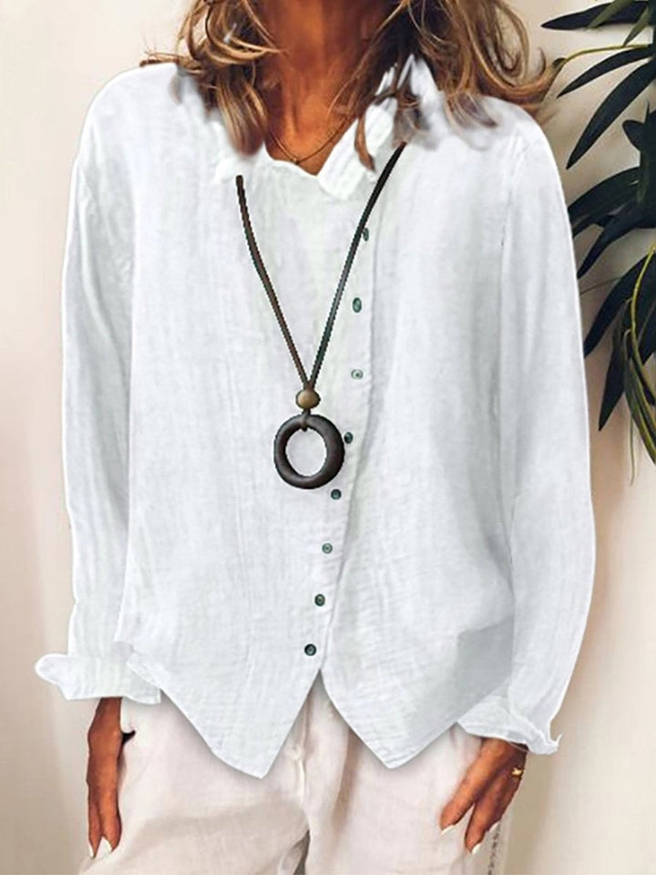 Veronica | Women's Long Sleeve Linen Blouse