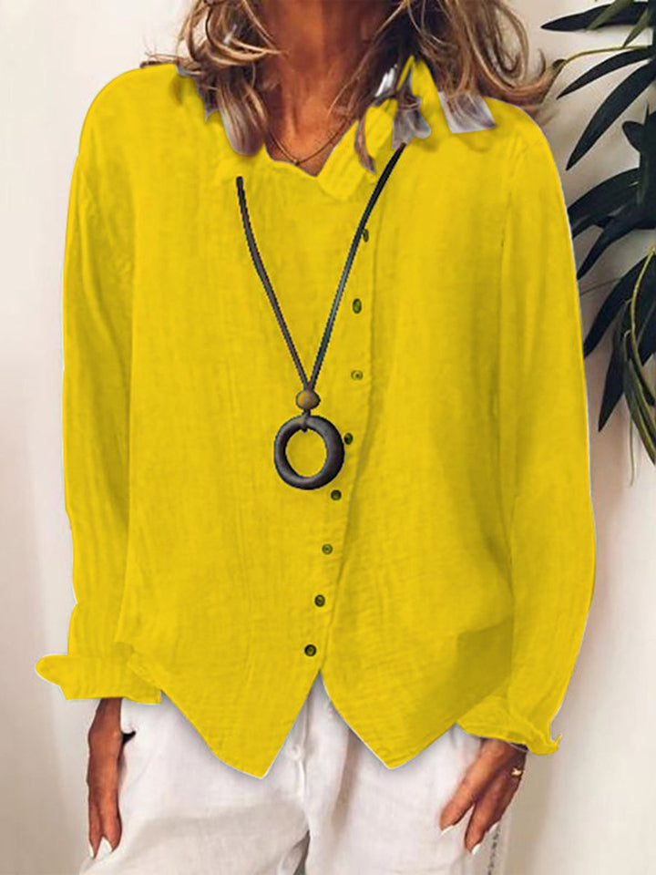 Veronica | Women's Long Sleeve Linen Blouse