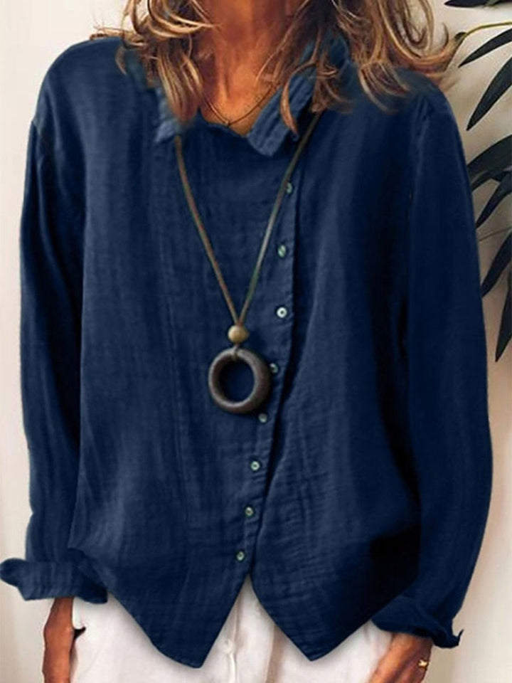 Veronica | Women's Long Sleeve Linen Blouse