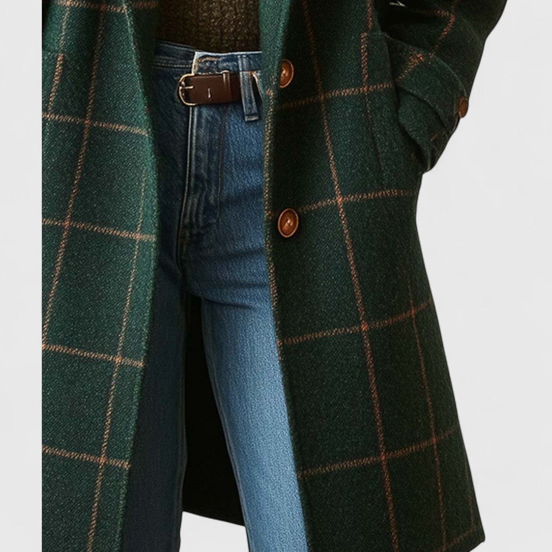 Riley | Women's Classic Checkered Lapel Coat