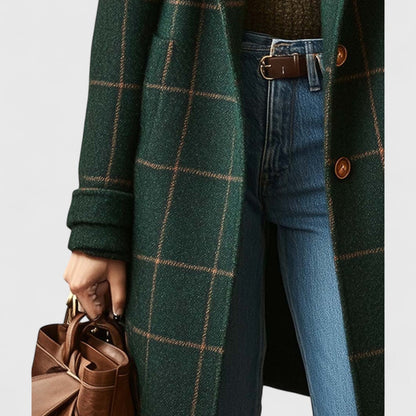 Riley | Women's Classic Checkered Lapel Coat