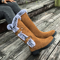 Karen | Women's Buckled Mid Calf Snow Boots